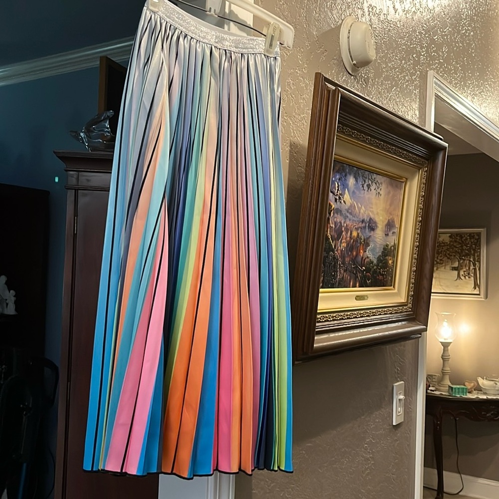 Lola and the Boys Pleated Skirt Multi Colored